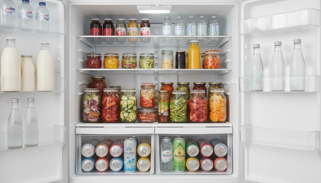 cerveja pode ser guardada na geladeira deitada