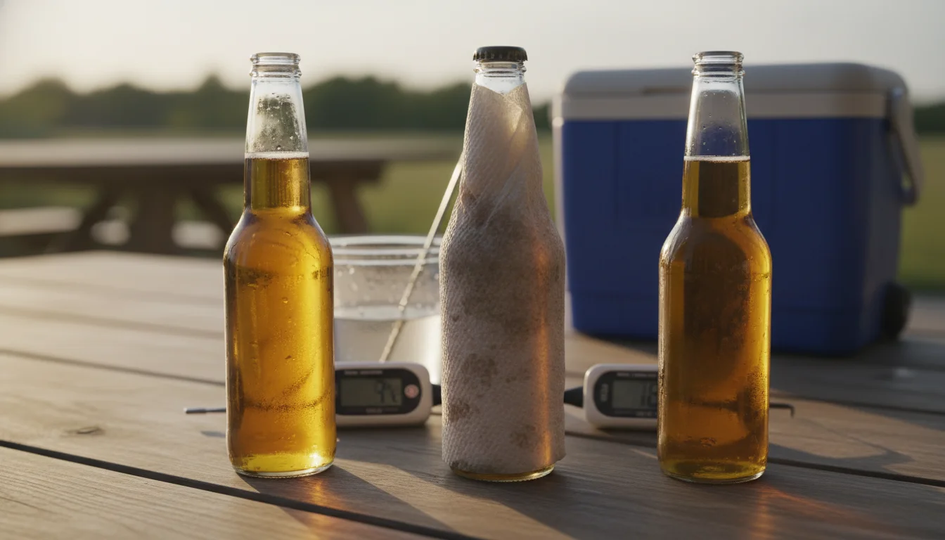 Como a cerveja gela mais rápido com papel toalha - Imagem de destaque: Como a cerveja gela mais rápido com papel toalha: a ciência explica